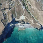 Views from above of the crystal clear water