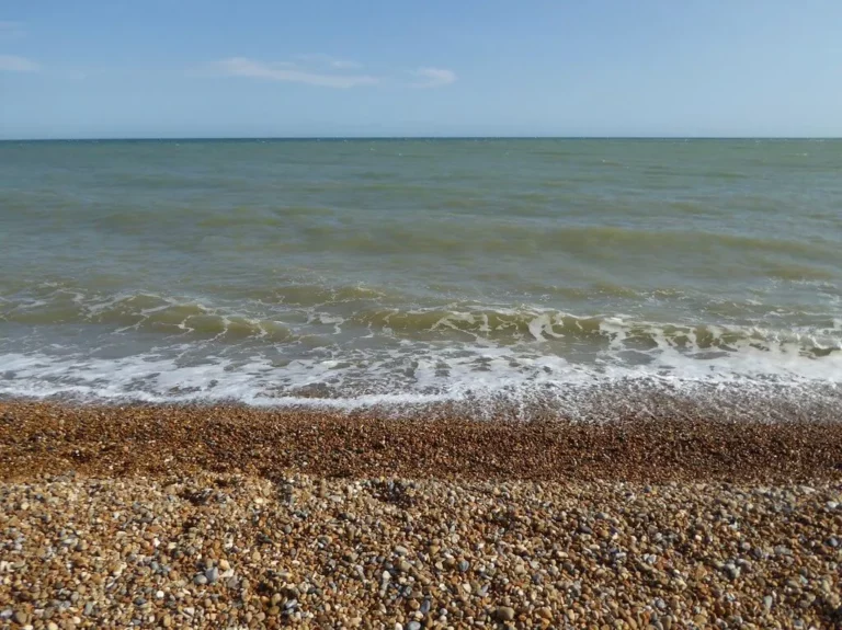 Beach views from Fairlight Glen Beach, UK