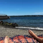 View from the sand at Denny Blaine Beach