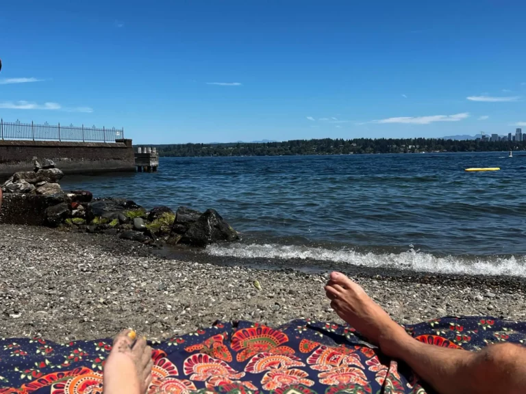 View from the sand at Denny Blaine Beach