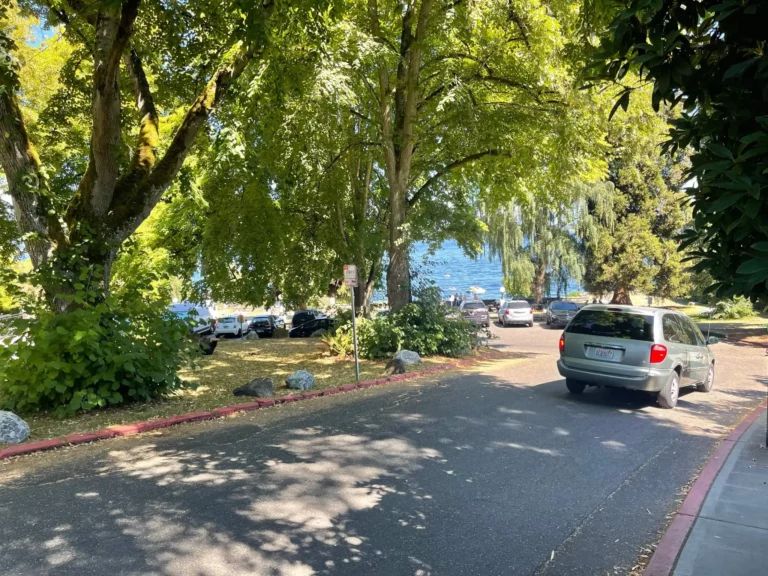 View of the road which is directly in front of the beach