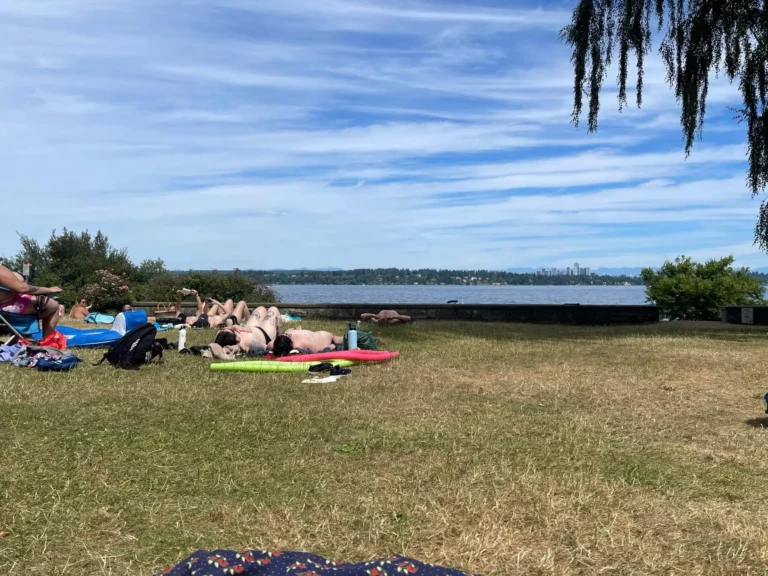 The top grassy section of Denny Blaine Nude Beach