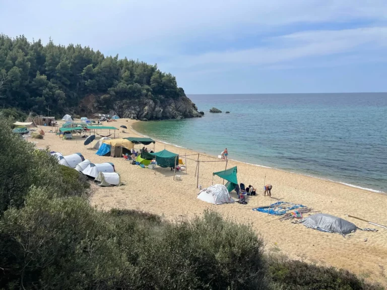 Beach camps at Paradise Beach