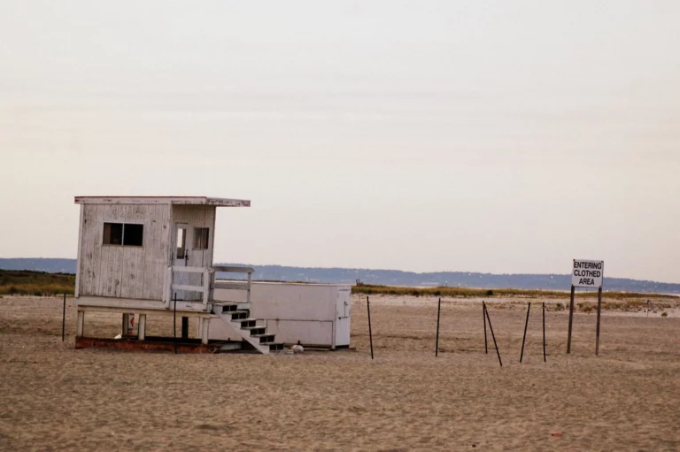 An empty beach is a rarity on a summer day at Gunnison Nude Beach, New Jersey