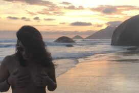 Nudist on Abrico Beach