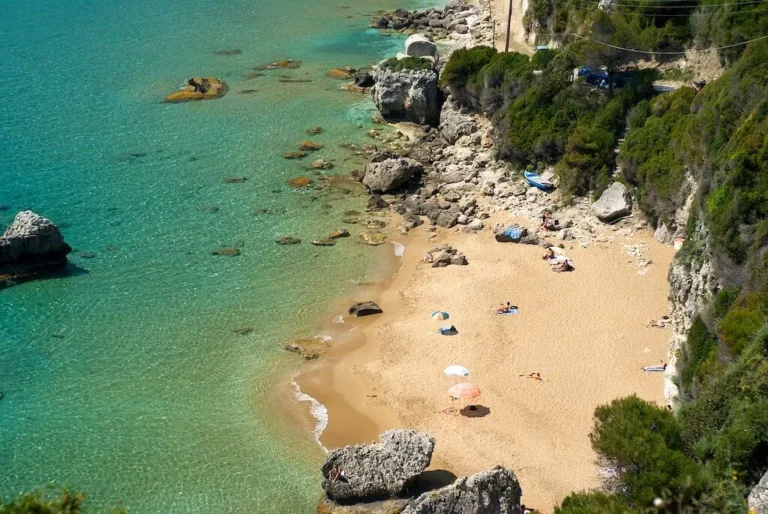 Golden sands and not pebbles at Mirtiotissa Beach