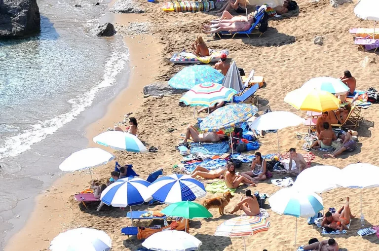 The nudity ratio at Mirtiotissa Beach is 50-50 on a good day