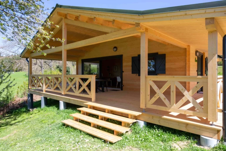 Chalet accommodation at Domaine de la Gagere