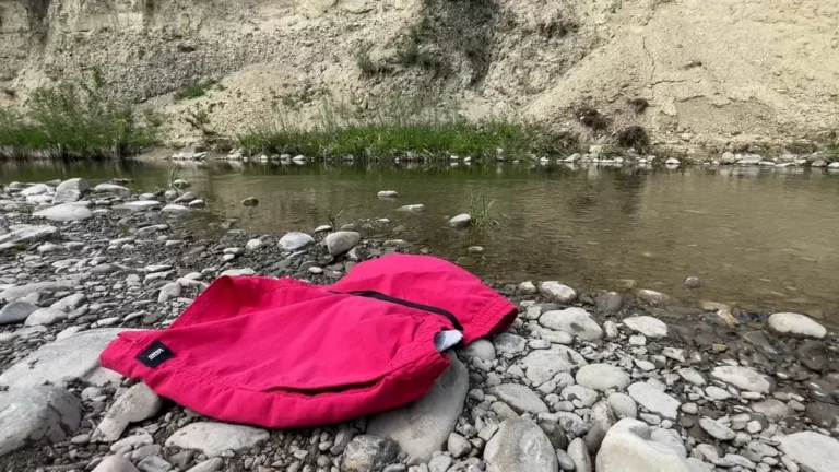 The 'beach' is a creek with some spots for dunking