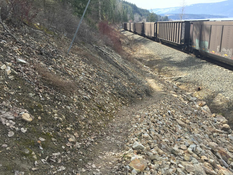 Be extra cautious for trains when crossing the double tracks.