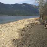 The beach area at Nipple Point is much larger in late summer or fall