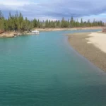 Plenty of beach and clean water at Weaselhead Flats