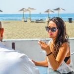 Restaurant and bars on the sand at FKK Ada Bojana Nudist Resort