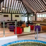 Bar and hot tub area at Hidden Beach Resort