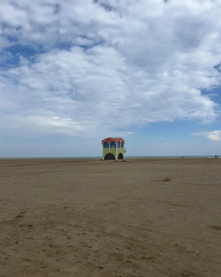 The lone building on Plage Naturiste Des Montilles