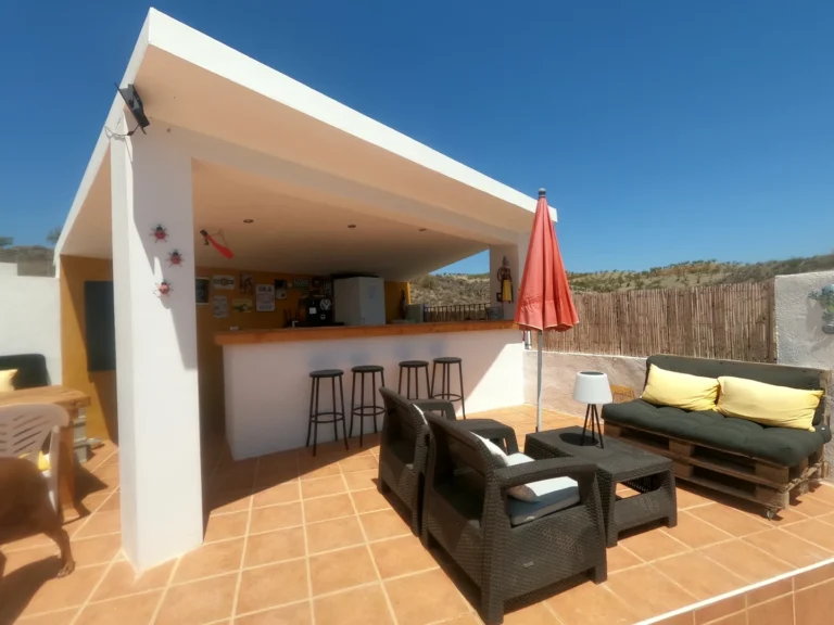 BBQ and bar area at Cortijo Naturista con Vistas