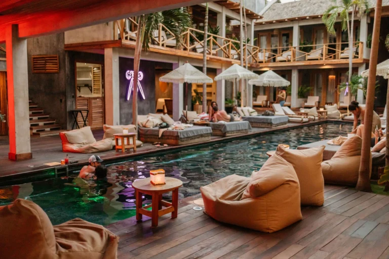 Relaxing pool area at Naked Hotel Zipolite